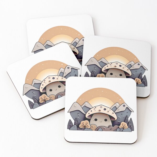 Item preview, Mushroom Mountain Forest Papercraft Sunset Scene designed and sold by TVBArchive.