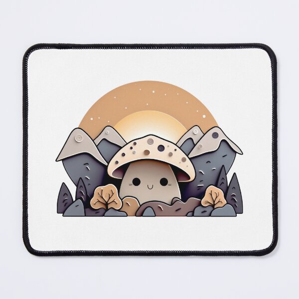 Item preview, Mushroom Mountain Forest Papercraft Sunset Scene designed and sold by TVBArchive.