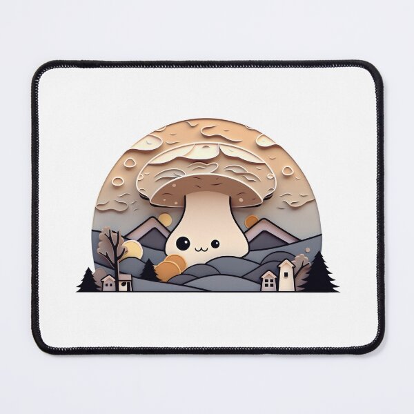 Item preview, Mushroom Mountain Forest Papercraft Sunset Nature designed and sold by TVBArchive.