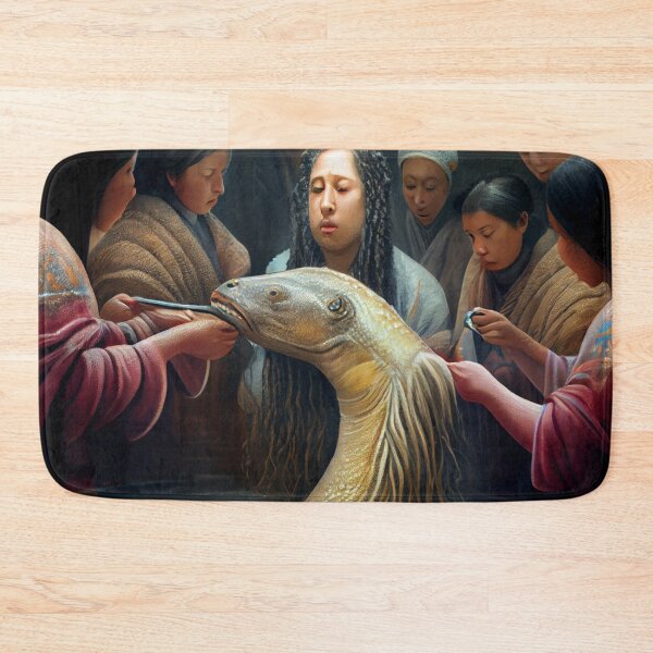 Item preview, Celebrating a Lungfish A Hairbrushing Ceremony Digital Painting designed and sold by CodeAndColors.