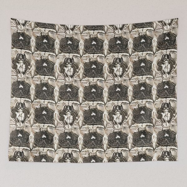Item preview, Retro Tile Pattern Beige and Dark Silver designed and sold by RetroTile.
