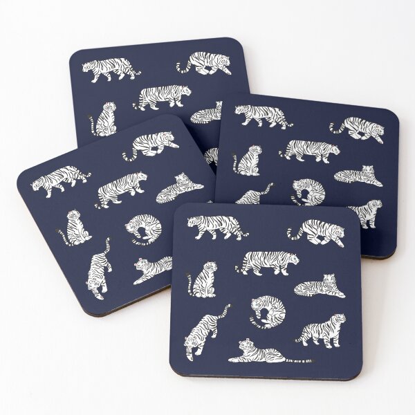 Item preview, Cute white tigers pattern  designed and sold by Yarafantasyart.