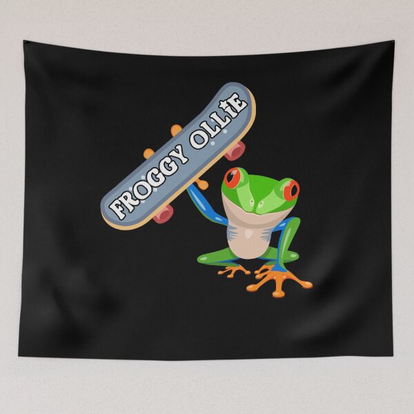 Item preview, Frog Ollie with Skateboarding Frog Design designed and sold by ElLocoMus.