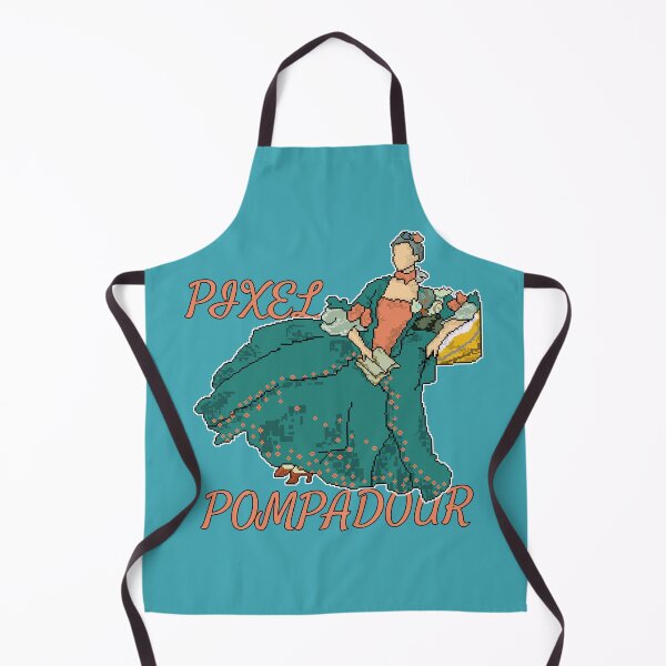 Item preview, "Pixel Pompadour" - Digital Pixel Art Portrait of Madame de Pompadour designed and sold by Fun Funky Designs.