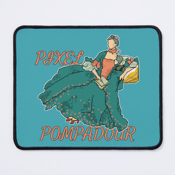 Item preview, "Pixel Pompadour" - Digital Pixel Art Portrait of Madame de Pompadour designed and sold by Fun Funky Designs.