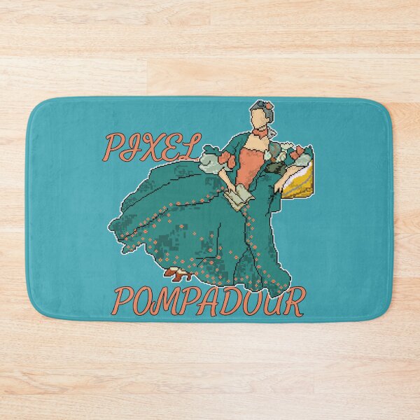 Item preview, "Pixel Pompadour" - Digital Pixel Art Portrait of Madame de Pompadour designed and sold by Fun Funky Designs.