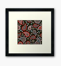 Red Black Background Framed Print