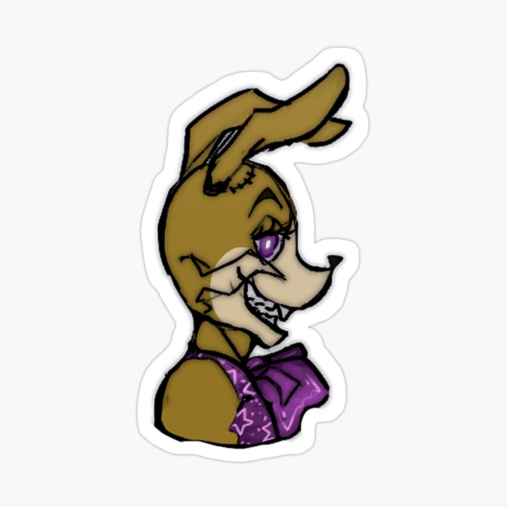 Glitchtrap plush Sticker for Sale by an-icyhot