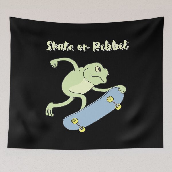 Item preview, Skate or Ribbit with Jumping Frog on Skateboard Design designed and sold by ElLocoMus.