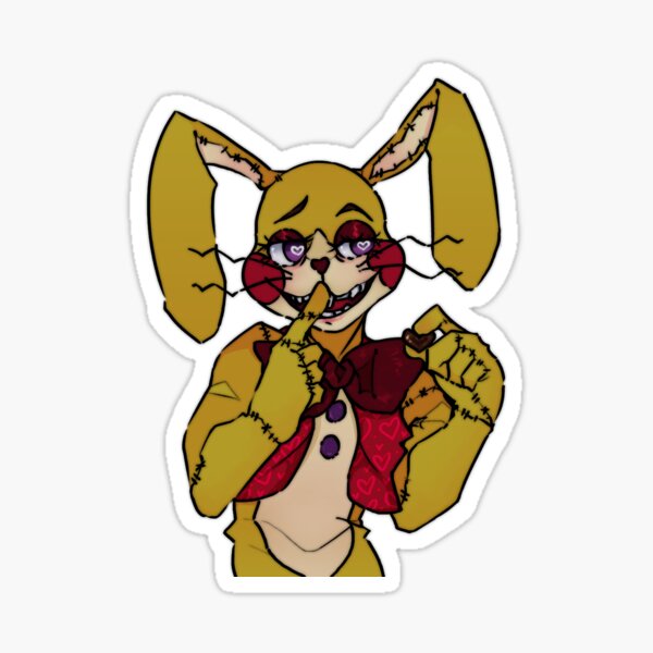 Glitchtrap plush Sticker for Sale by an-icyhot