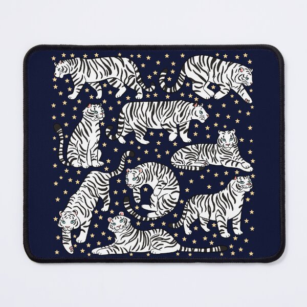 Item preview, Cute white tigers pattern designed and sold by Yarafantasyart.