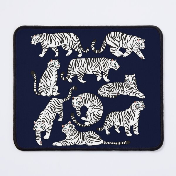 Item preview, Cute cartoon white tigers pattern  designed and sold by Yarafantasyart.