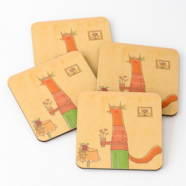Item preview, Cute fox loves plants and flowers, version 2 designed and sold by IULIART.