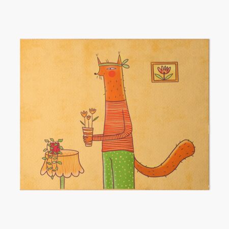 Item preview, Cute fox loves plants and flowers, version 2 designed and sold by IULIART.