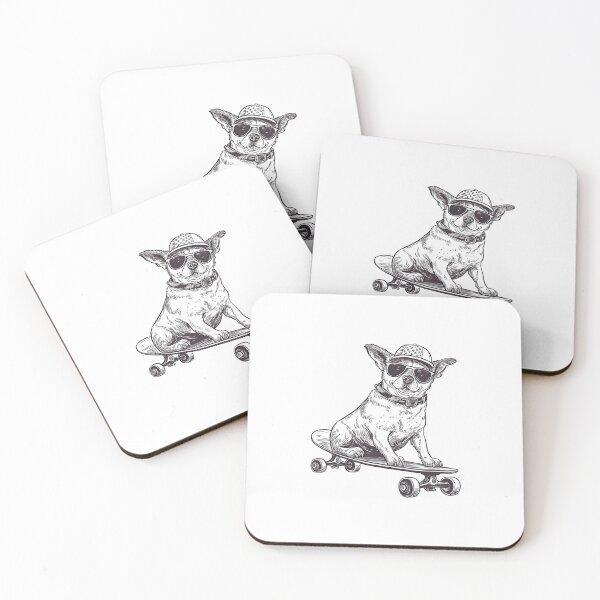Item preview, Dog with glasses on a skateboard #9 designed and sold by ImprintPro.