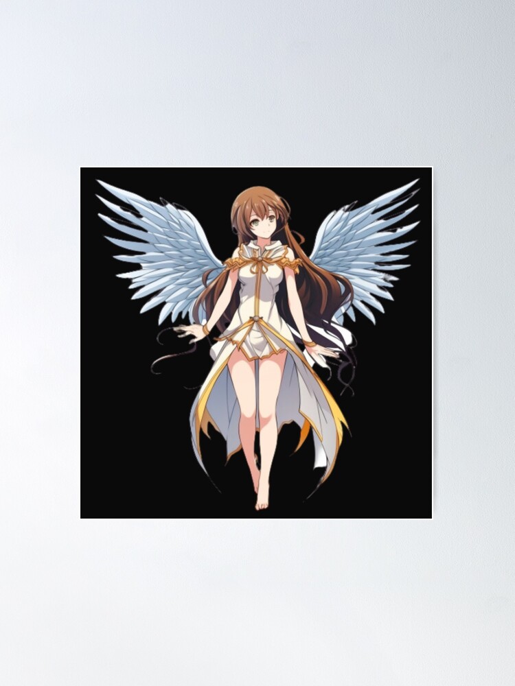 Anime girl angel - online puzzle