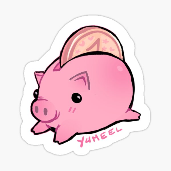 Tiny tiny pig Sticker for Sale by Lyra-0x