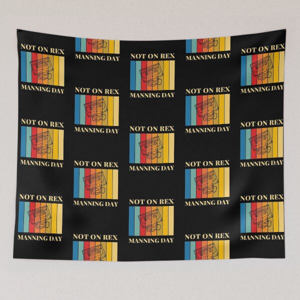 Item preview, "Not on Rex Manning Day" (with cassette tape illustration, Retro style and black background) designed and sold by RM-Journey.
