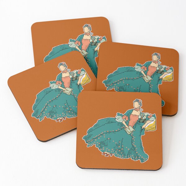 Item preview, Digital Pixel Art Portrait of Madame de Pompadour - "Pixel Pompadour"  designed and sold by Fun Funky Designs.