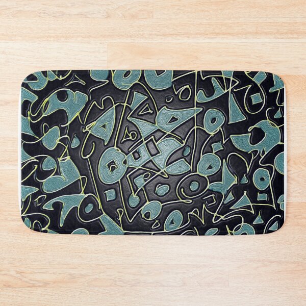 Item preview, Blue, Black, And Yellow Funky Shapes, Abstract  designed and sold by ubustudio.