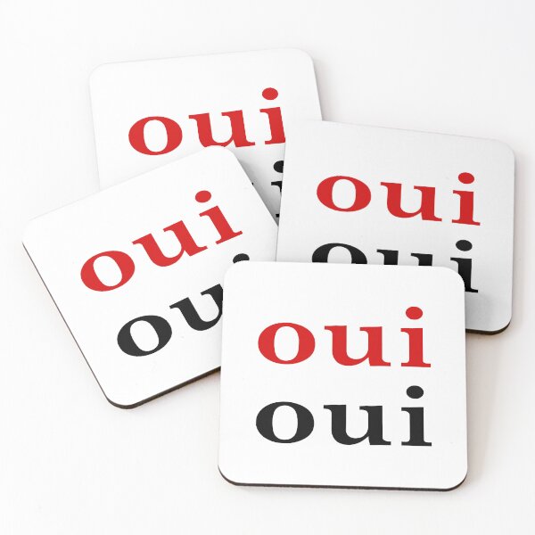 Item preview, Oui in Red and Black Lettering designed and sold by Jeallan Designs.
