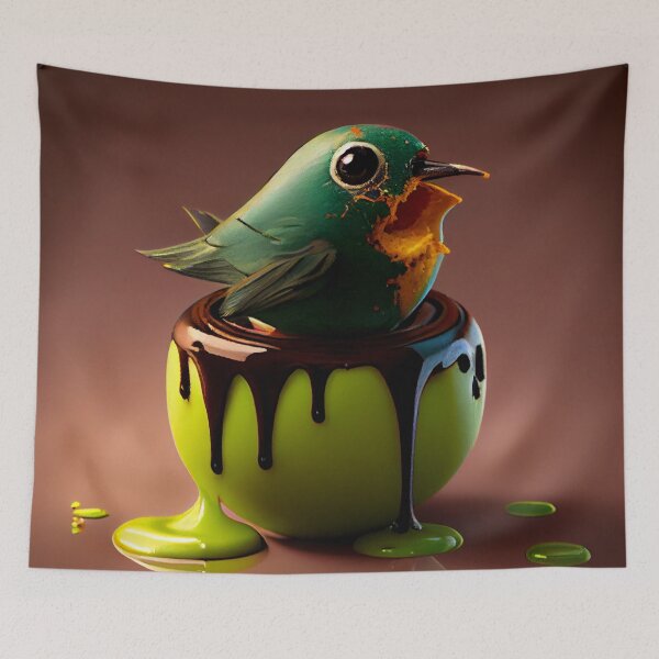 Item preview, Toxic Pudding Swallow Digital Painting designed and sold by CodeAndColors.