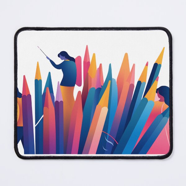 Item preview, teacher day conception piles of freshly sharpened pencils AI generated illustration designed and sold by M16ka7a.