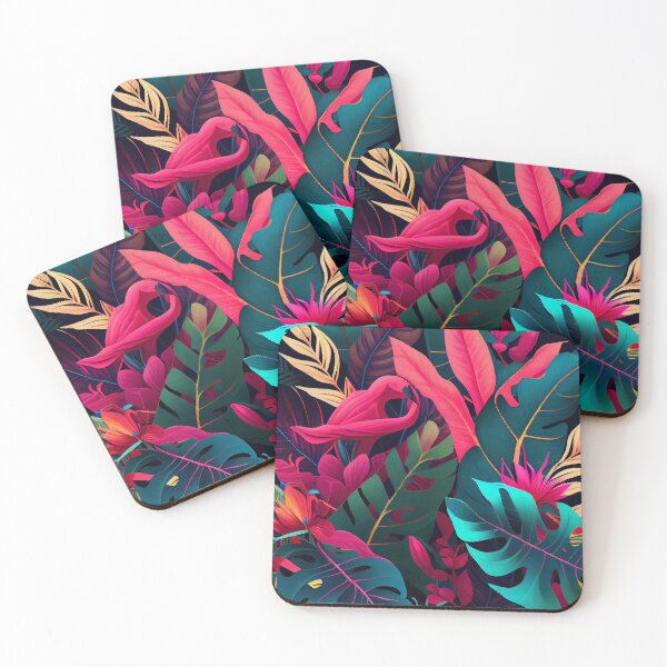 Item preview, Colorful Tropical Pattern Digital Painting designed and sold by CodeAndColors.