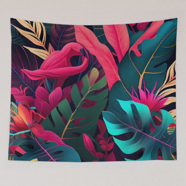 Item preview, Colorful Tropical Pattern Digital Painting designed and sold by CodeAndColors.