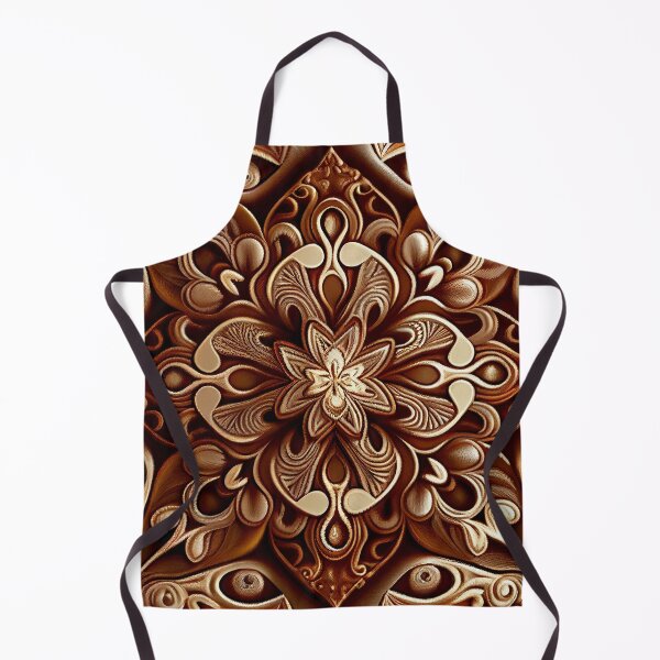 Item preview, Brown Brilliant New Mediterranean Pattern Digital Painting designed and sold by CodeAndColors.