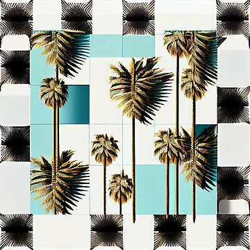 Vorschaubild zum Design Square California Chic Pattern Digital Painting von CodeAndColors