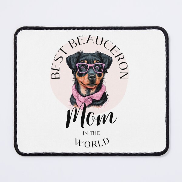 Item preview, Beauceron Dog with Pink Glasses and Pink Bandana - Best Beauceron Mom in the World designed and sold by IsaBoutiqueD.