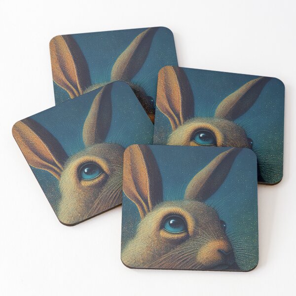 Item preview, Pointillism matrix style rabbit blue sky designed and sold by RK - Shop.