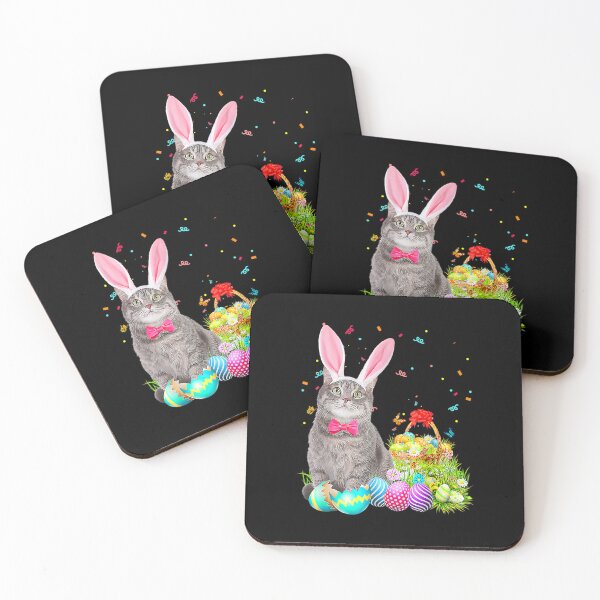 Item preview, Happy Easter Cute Bunny Cat Eggs Basket Funny designed and sold by ideptamiderw.