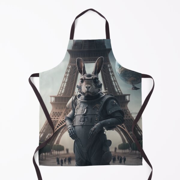 Item preview, Environmentalist Rabbit celebrating Earth Day - surrealist AI Generated Art designed and sold by Flowsaiartshop.