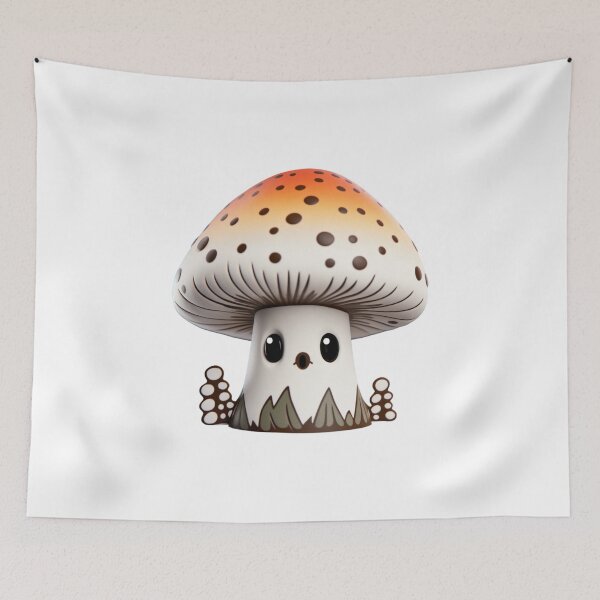 Item preview, Cute Shocked Mushroom Shroom - Kawaii Toadstoo designed and sold by TVBArchive.