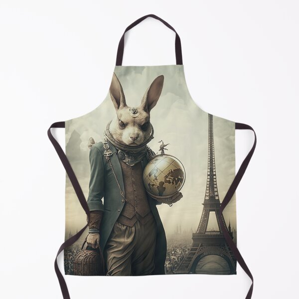 Item preview, Environmentalist Rabbit celebrating Earth Day - surrealist AI Generated Art designed and sold by Flowsaiartshop.