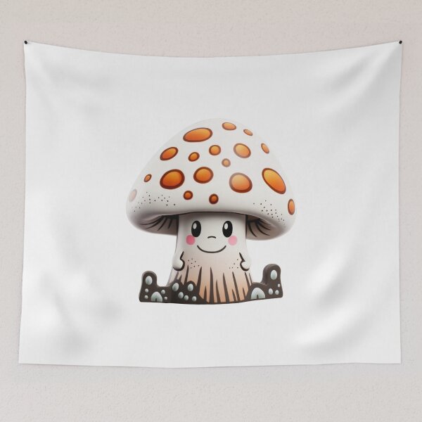 Item preview, Adorable Mushroom - White/Orange Toadstool designed and sold by TVBArchive.