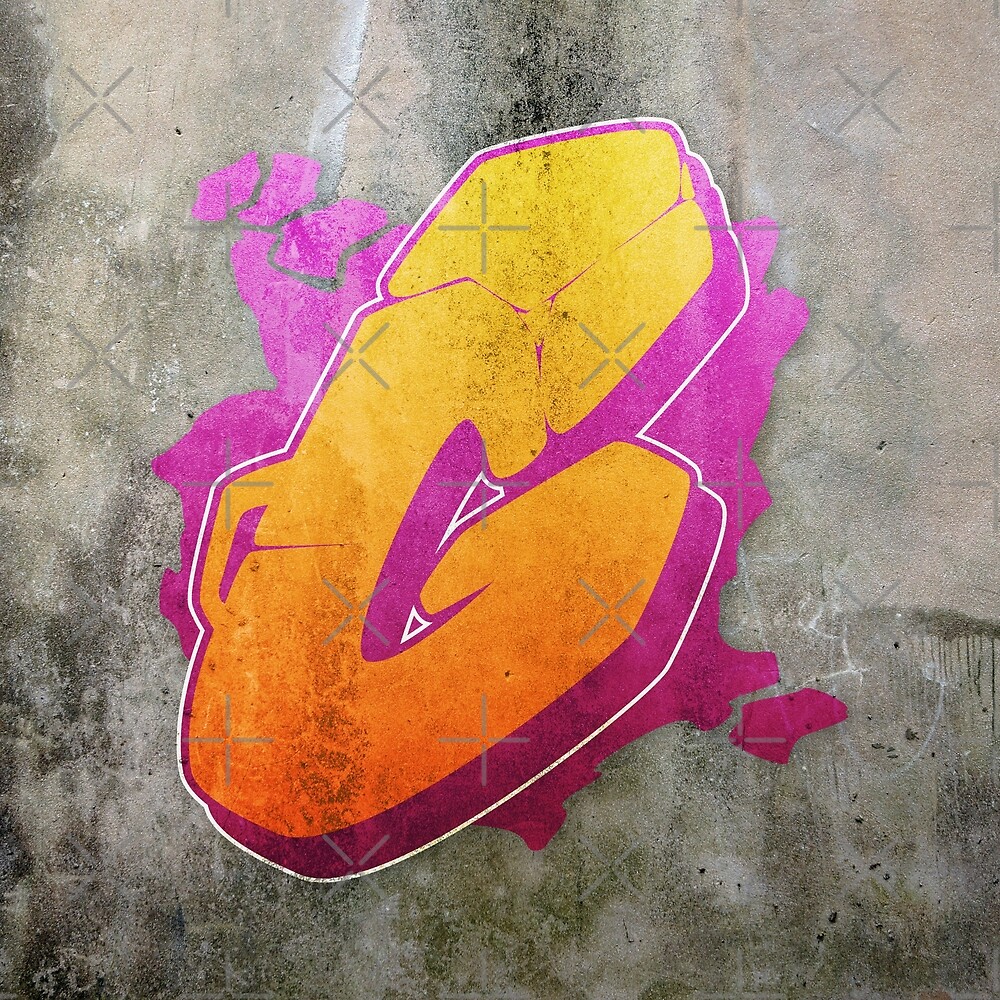 "G Orange graffiti letter" by joax Redbubble