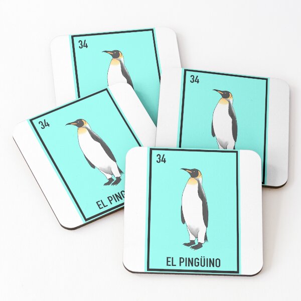 Item preview, 34 El pingüino, The penguin , loteria card animal loteria  designed and sold by DarbyHunterArt.