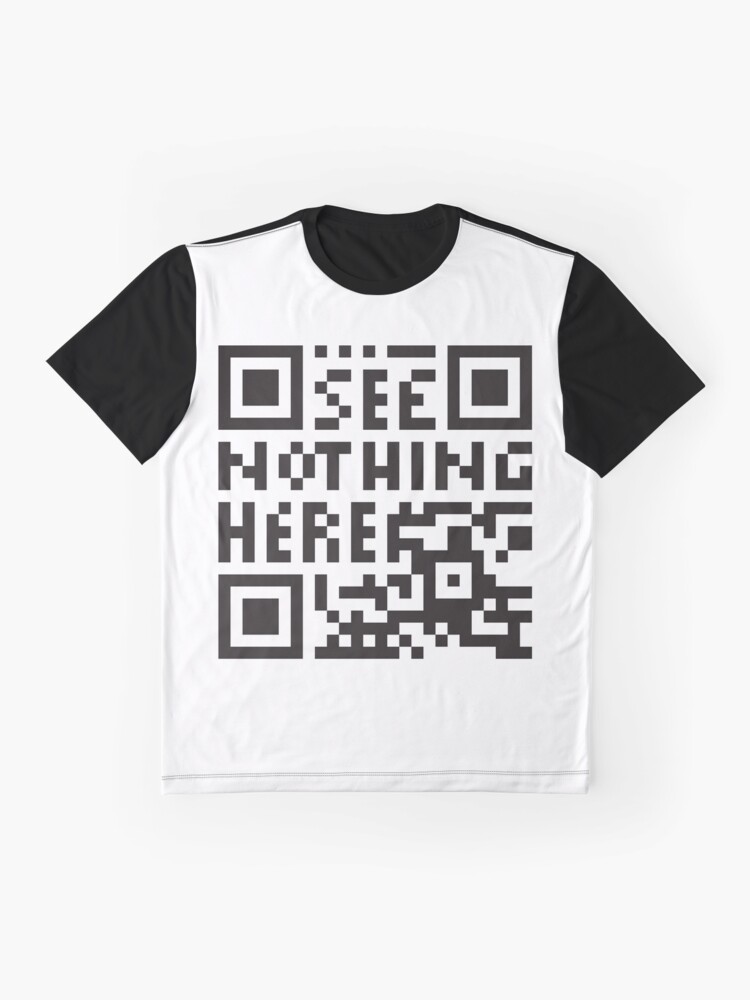 Alternate view of confuse surveilling scanner - undecodable qr code Graphic T-Shirt