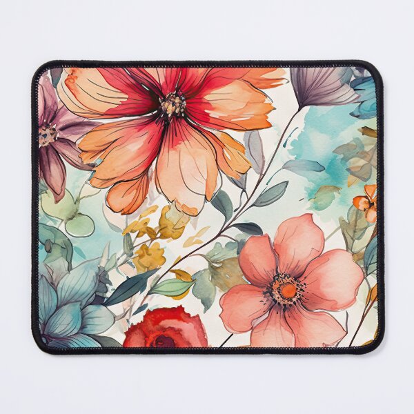 Item preview, Floral flower watercolor pattern designed and sold by buruburubur.