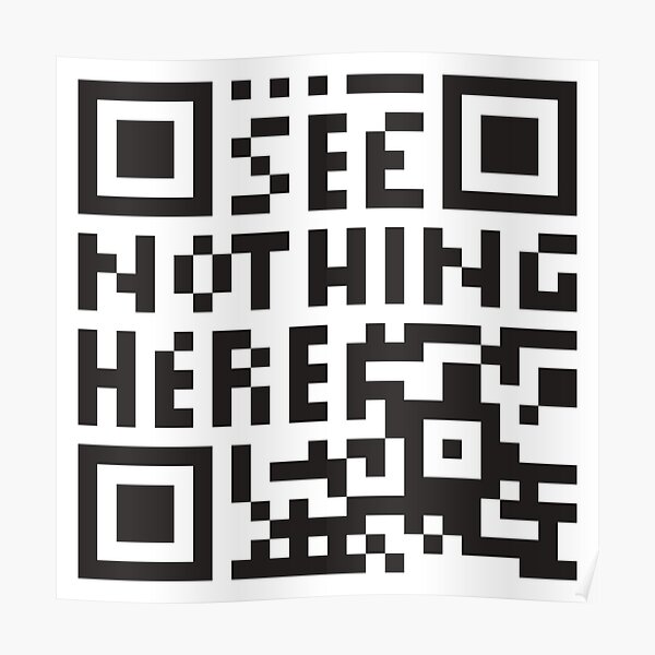 confuse surveilling scanner - undecodable qr code Poster