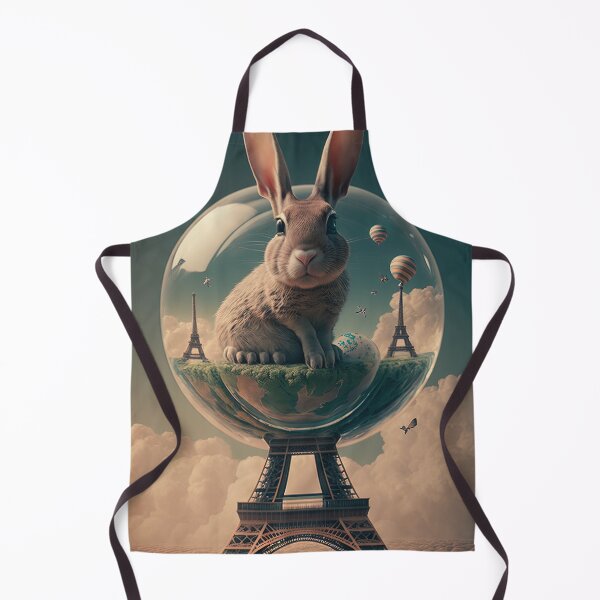 Item preview, Environmentalist Rabbit celebrating Earth Day - surrealist AI Generated Art designed and sold by Flowsaiartshop.