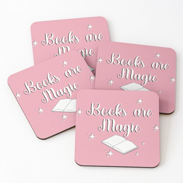Item preview, Books are Magic Pink designed and sold by TeakettleBooks.