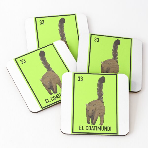 Item preview, 33 El coatimundi , the coatimundi, loteria card animal loteria  designed and sold by DarbyHunterArt.