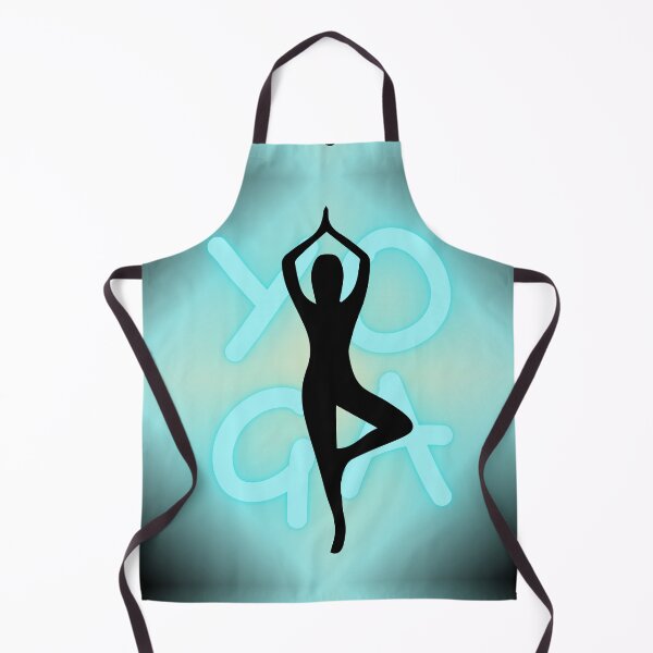 Item preview, Yoga Pose Neon Blue Yoga Lettering designed and sold by SoccaTamam.
