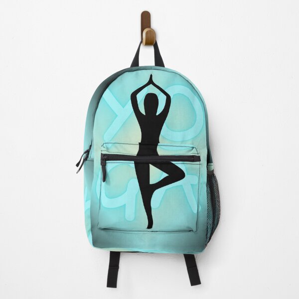 Item preview, Yoga Pose Neon Blue Yoga Lettering designed and sold by SoccaTamam.