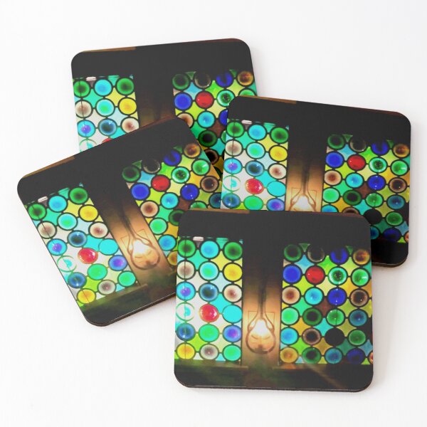 Item preview, St. Clair Inn, the colorful Bottle glass stained glass . Recycled glass wall.  designed and sold by tuckersemporium.