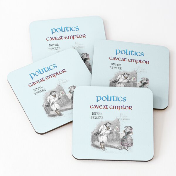 Item preview, CAVEAT EMPTOR: POLITICS satire definition designed and sold by CommonSenseClub.